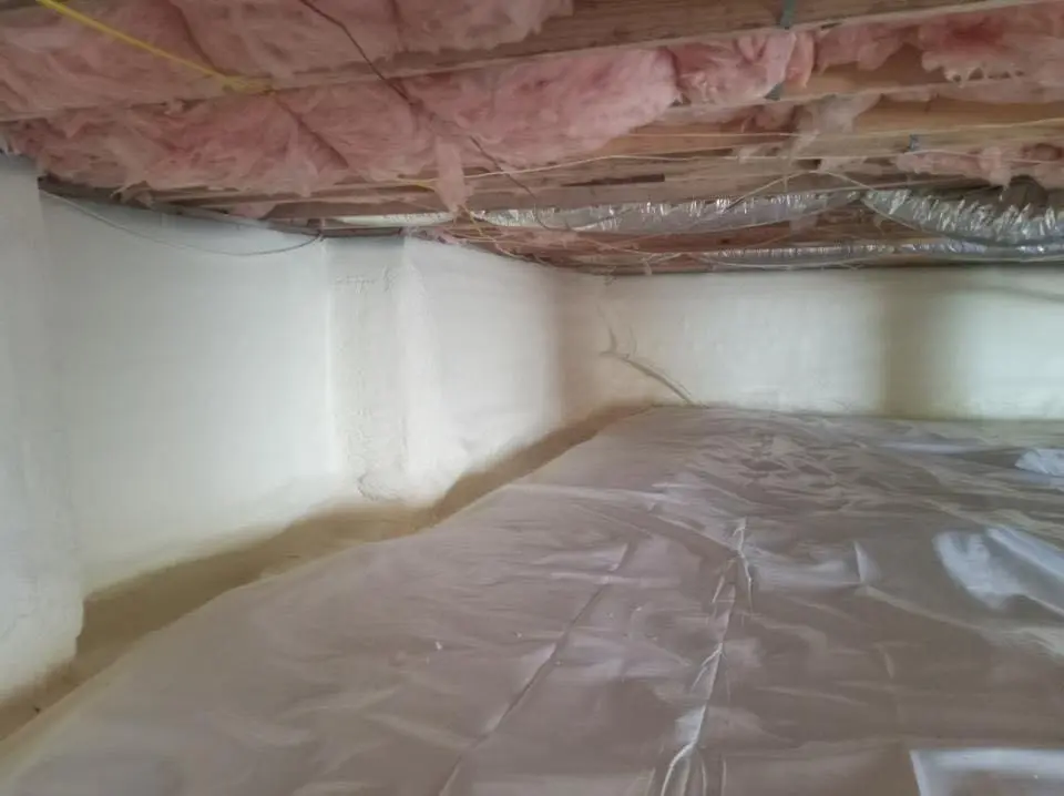 Crawl space encapsulation with closed-cell spray foam for Roof Maintenance in Yarmouth